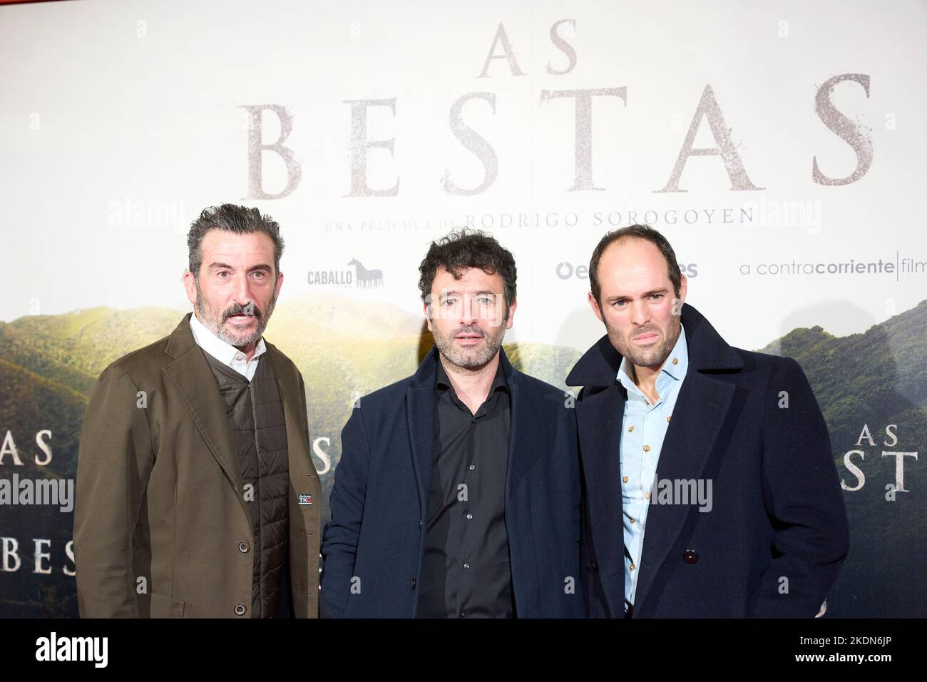 Madrid. Spain. 20221107,  Rodrigo Sorogoyen, Luis Zahera attends 'As Bestas' Premiere at Verdi Cinema on November 7, 2022 in Madrid, Spain Stock Photo