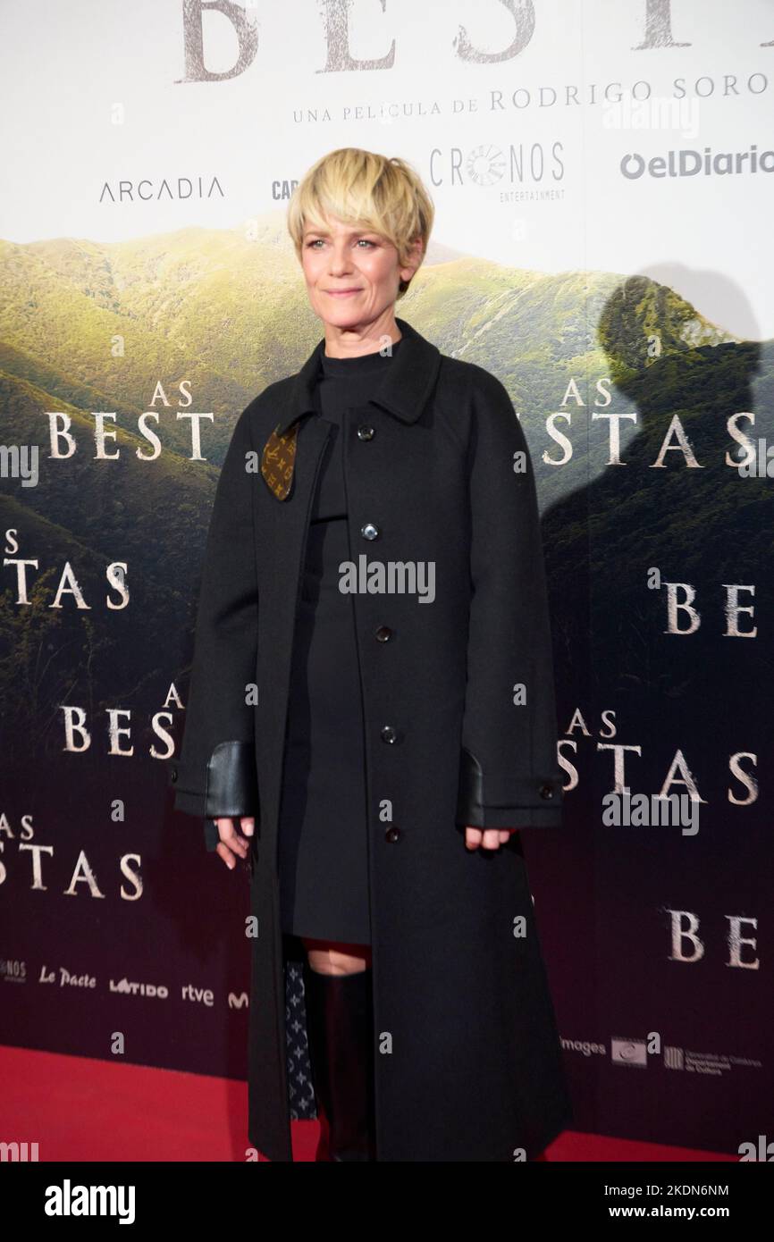 Madrid. Spain. 20221107,  Marina Fois attends 'As Bestas' Premiere at Verdi Cinema on November 7, 2022 in Madrid, Spain Stock Photo