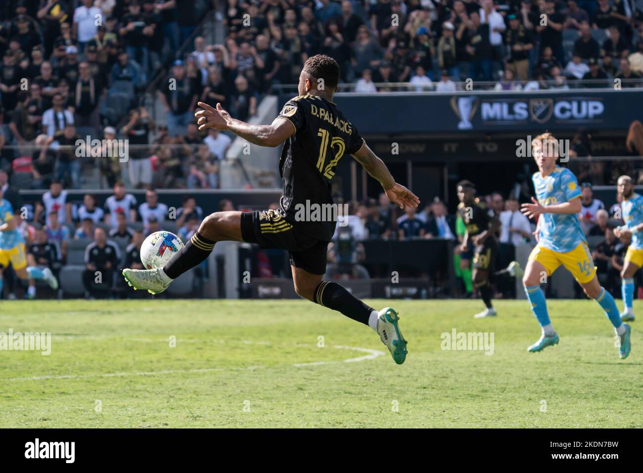 Los Angeles FC defender Diego Palacios (12) during the MLS Cup match against the Philadelphia Union, Saturday, November 5, 2022, at the Banc of Califo Stock Photo