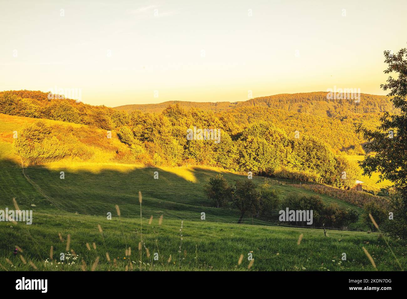 Hilly Rural Hilly rural landscape in autumn season. High quality photo Stock Photo ...