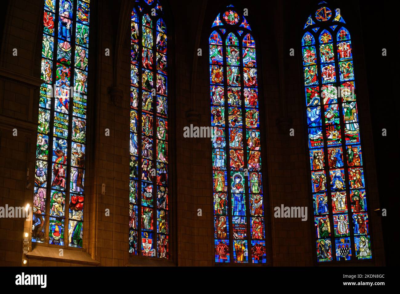 Stainedglass windows in NotreDame de Luxembourg (NotreDame Cathedral