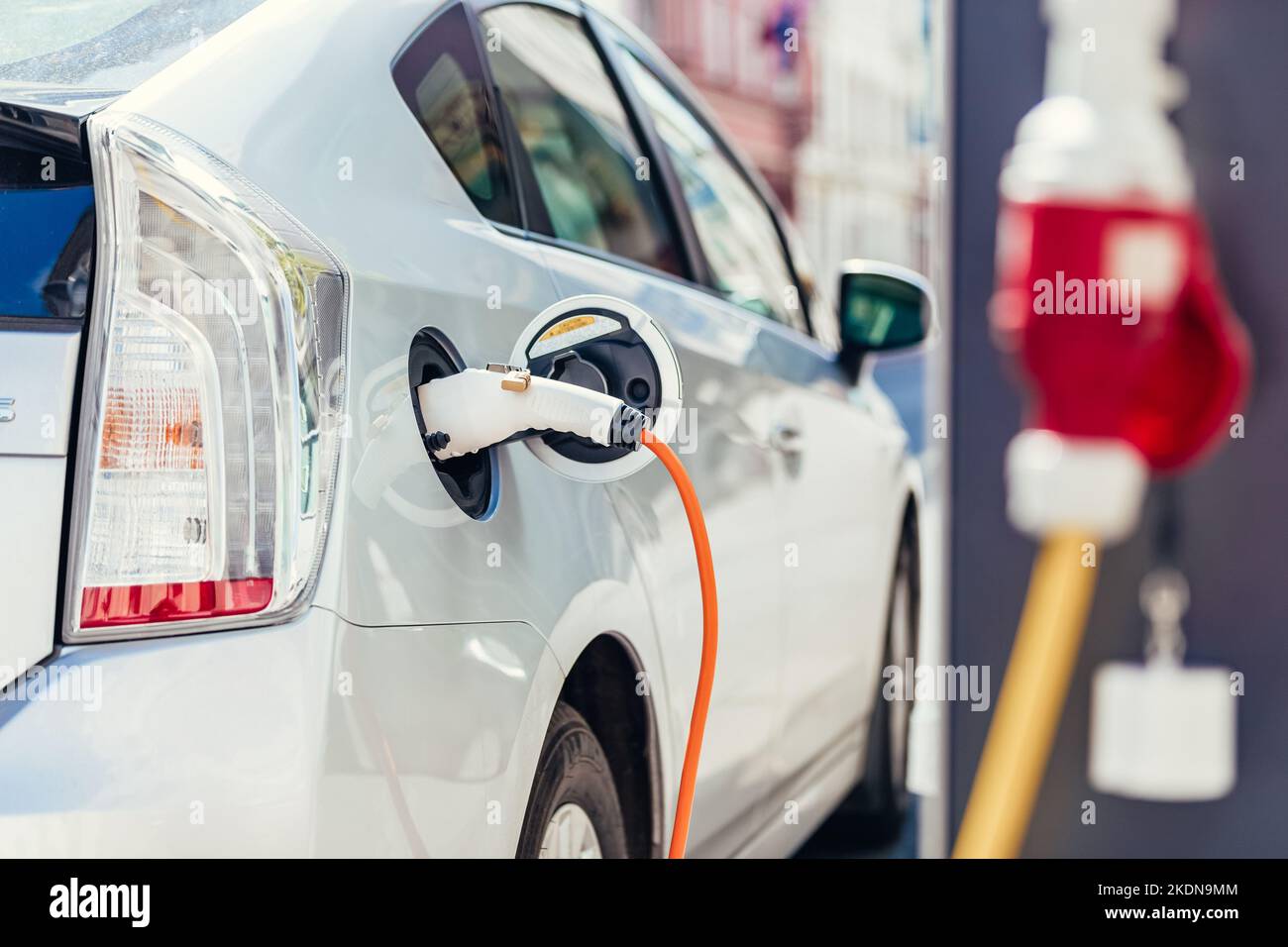 Power supply for electric car charging. Electric car charging station