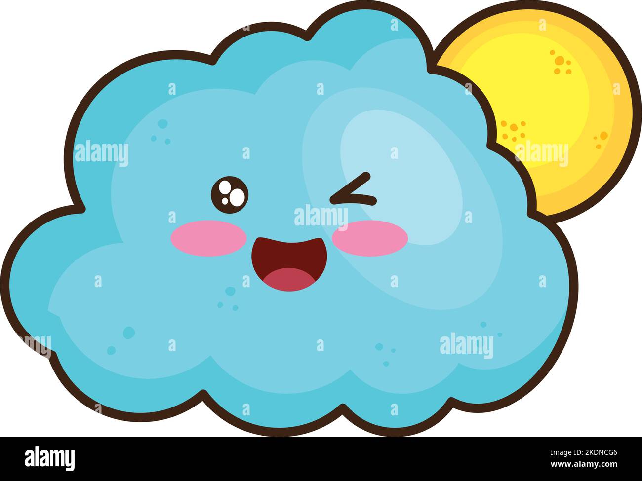 Kawaii sun cloud eyes hi-res stock photography and images - Alamy