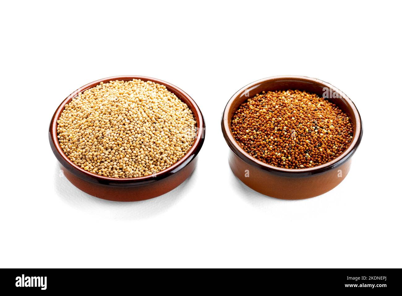 Dried grains bird food. Red millet, yellow millet. Millets are a highly