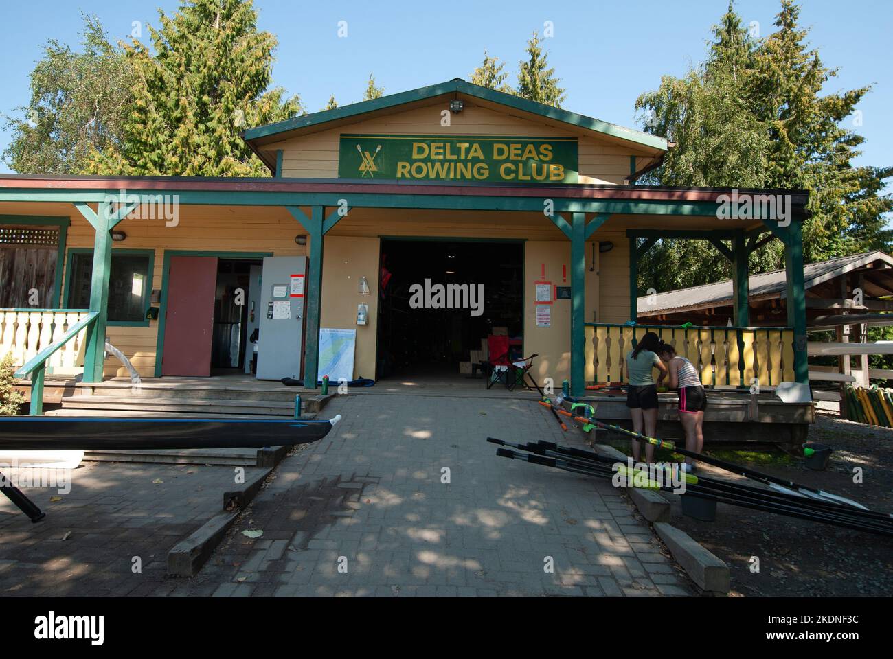 Delta Deas Rowing Club house in Delta, British Columbia, Canada Stock Photo