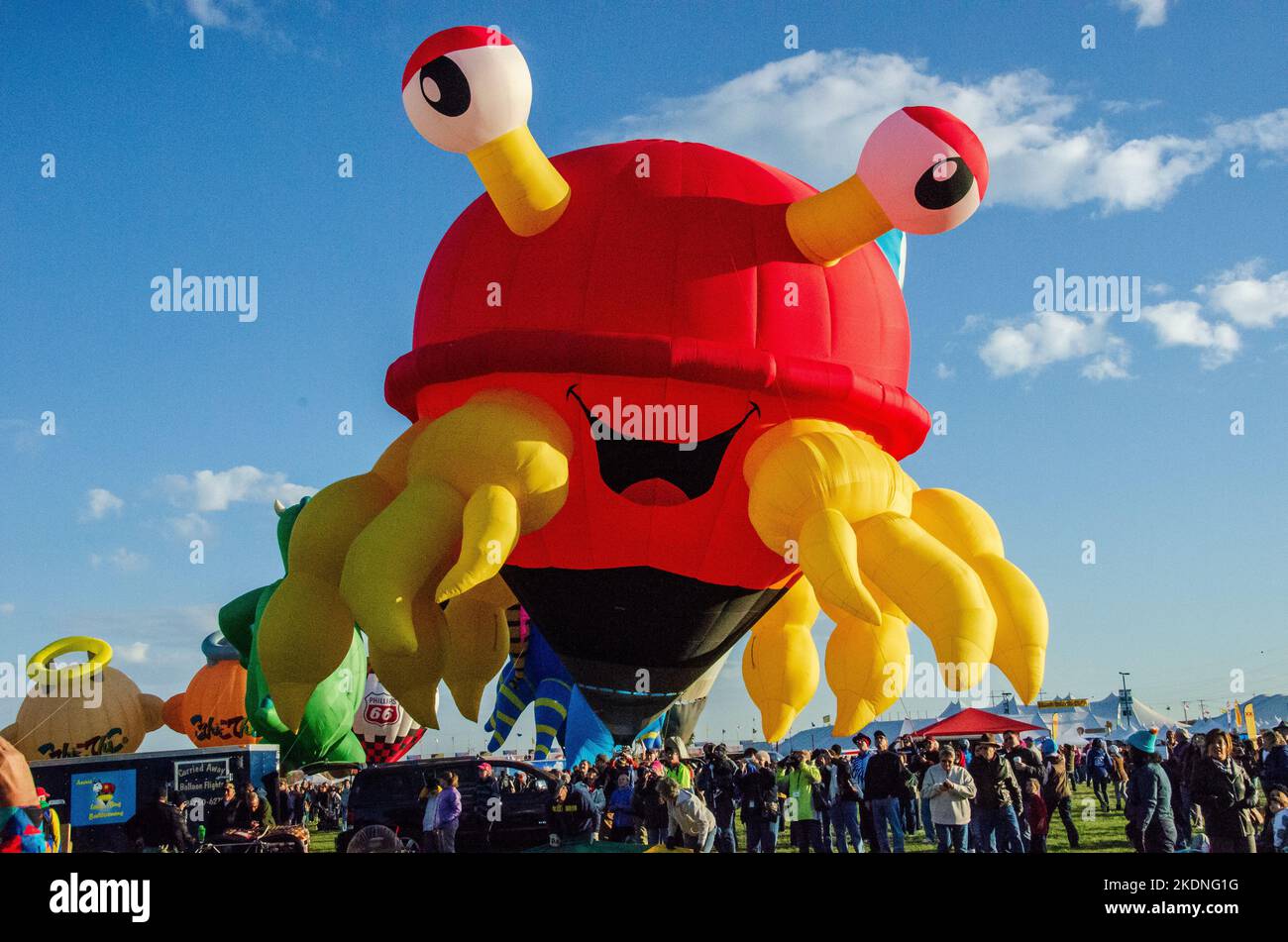 Special Shape Balloons at the Albuquerque International Balloon Fiesta include a Giant Crab