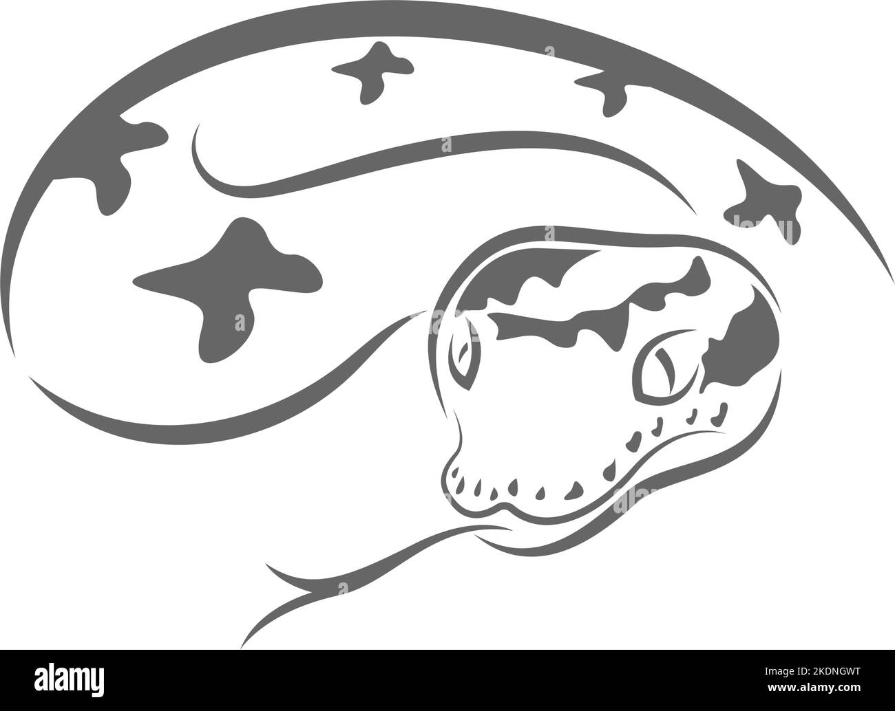 Python logo icon design illustration vector Stock Vector
