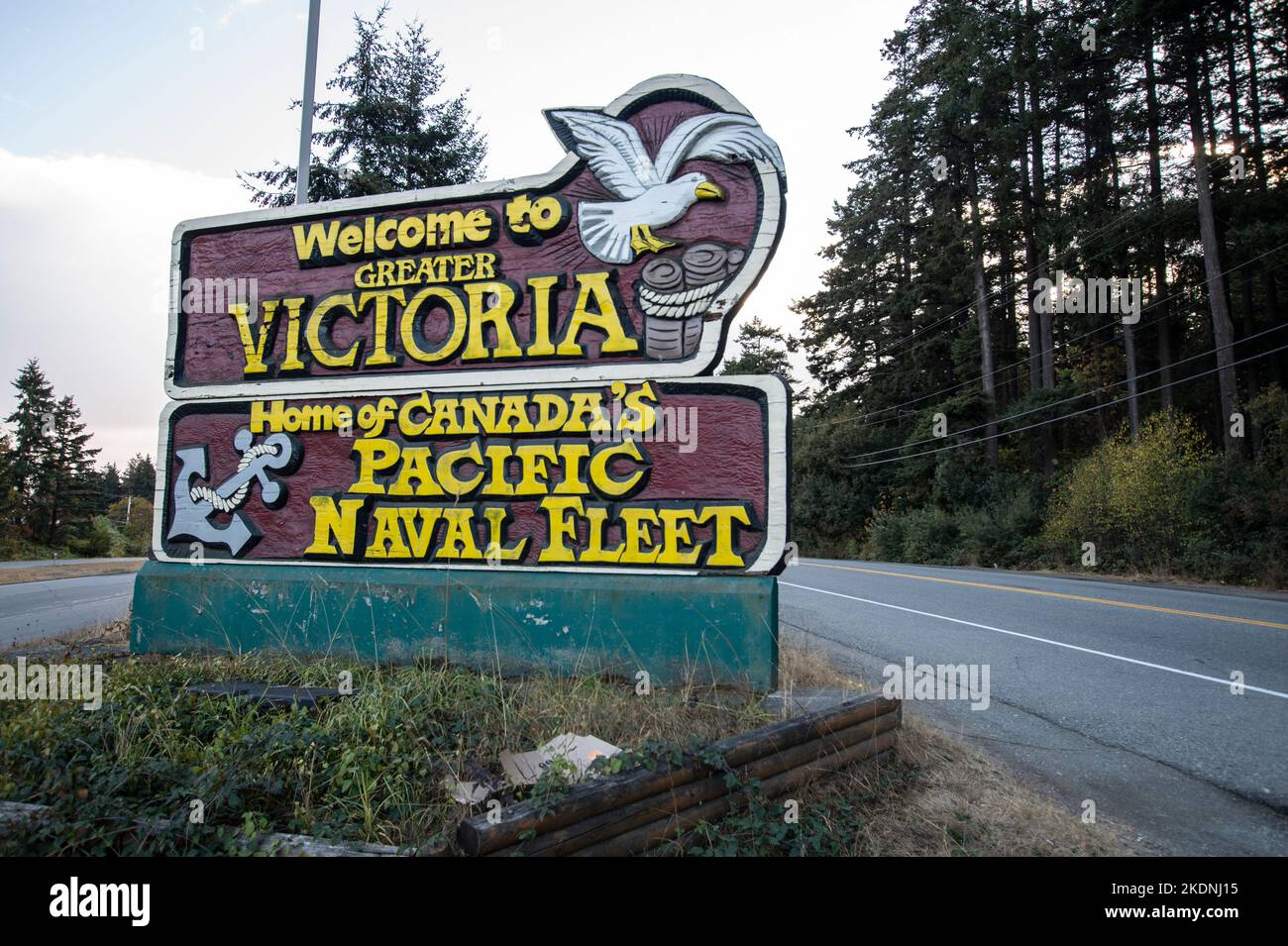 to Victoria sign, Victoria, British Columbia, Canada Stock Photo Alamy