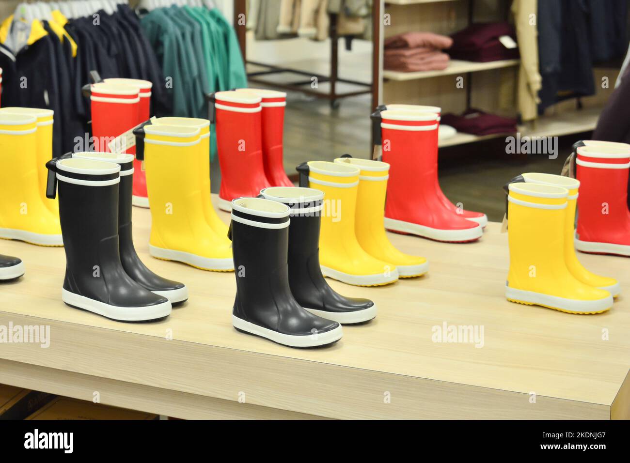 Row of rain boots hi res stock photography and images Alamy