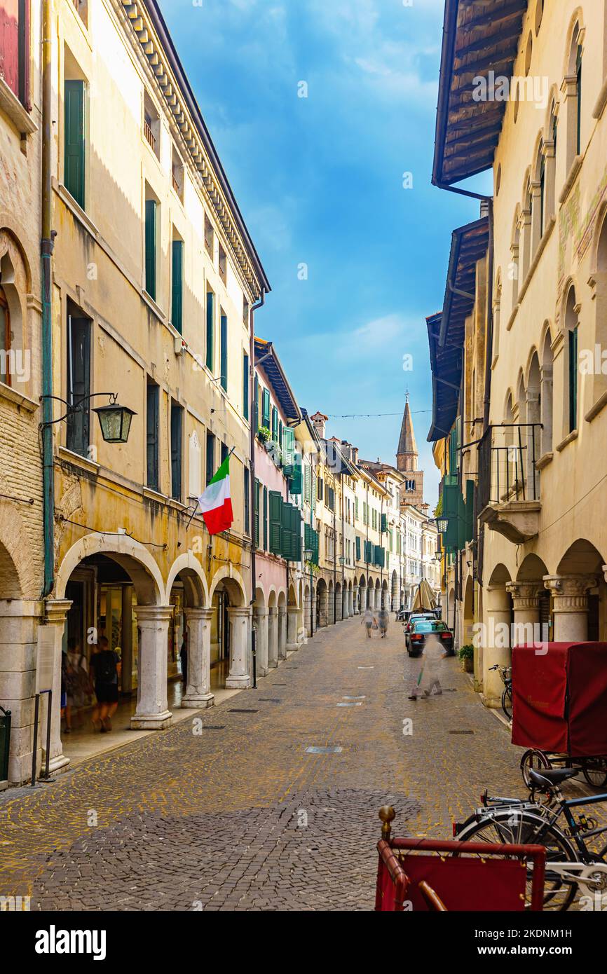 Old town street in Pordenone, Italy Stock Photo Alamy