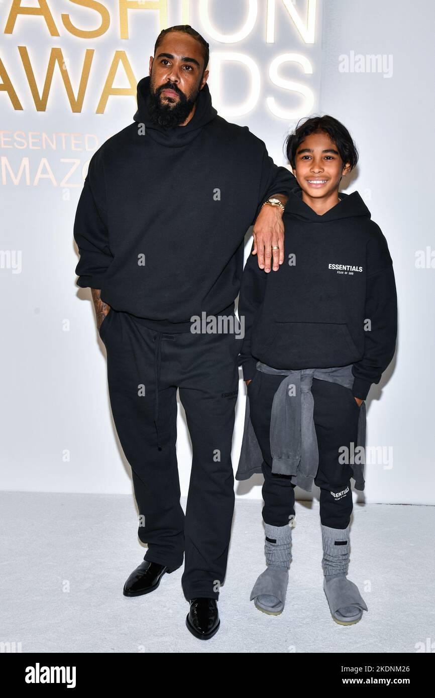 New York, USA. 07th Nov, 2022. Jerry Lorenzo and Jerry Lorenzo Manuel III  walking on the red carpet during the 2022 CFDA Fashion Awards in  Partnership with Amazon Fashion held at Cipriani