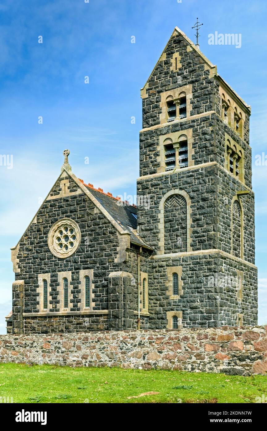 The former church of St. Edward on the isle of Sanday, Scotland, UK. Stock Photo