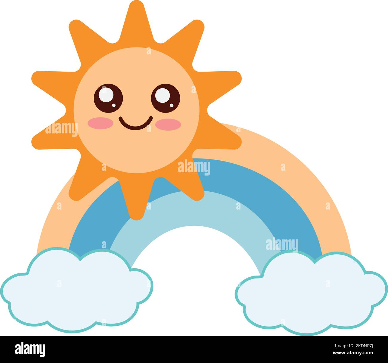 Kawaii Rainbow Sunflower Cushion main image 0