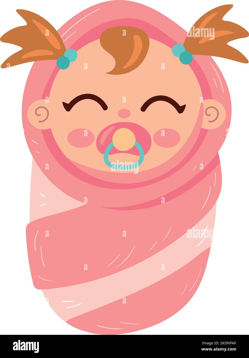 little baby girl sleeping Stock Vector Image & Art - Alamy