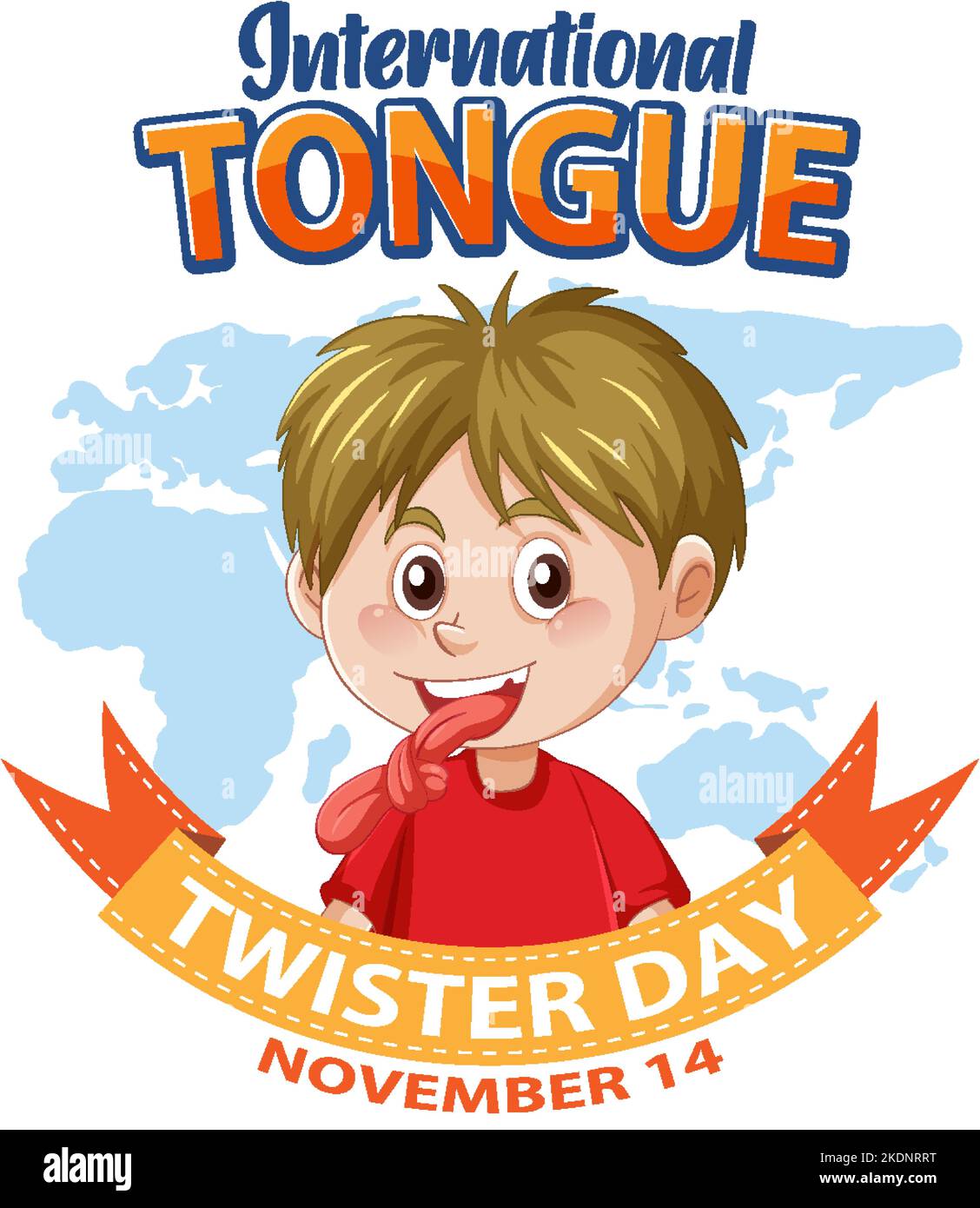 International Tongue Twister Day Banner Design illustration Stock