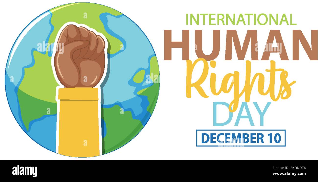 International Human Rights Day text for banner design illustration ...