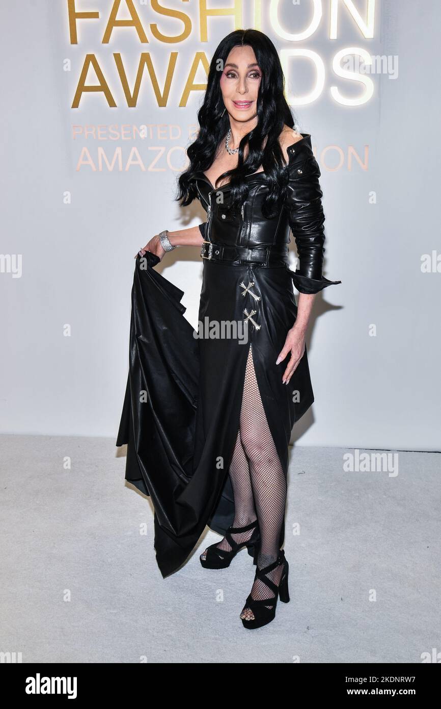 Cipriani in New York, NY, Nov. 7, 2022. Cher wearing Chrome Hearts while  walking on the red carpet during the 2022 CFDA Fashion Awards in  Partnership with Amazon Fashion held at Cipriani