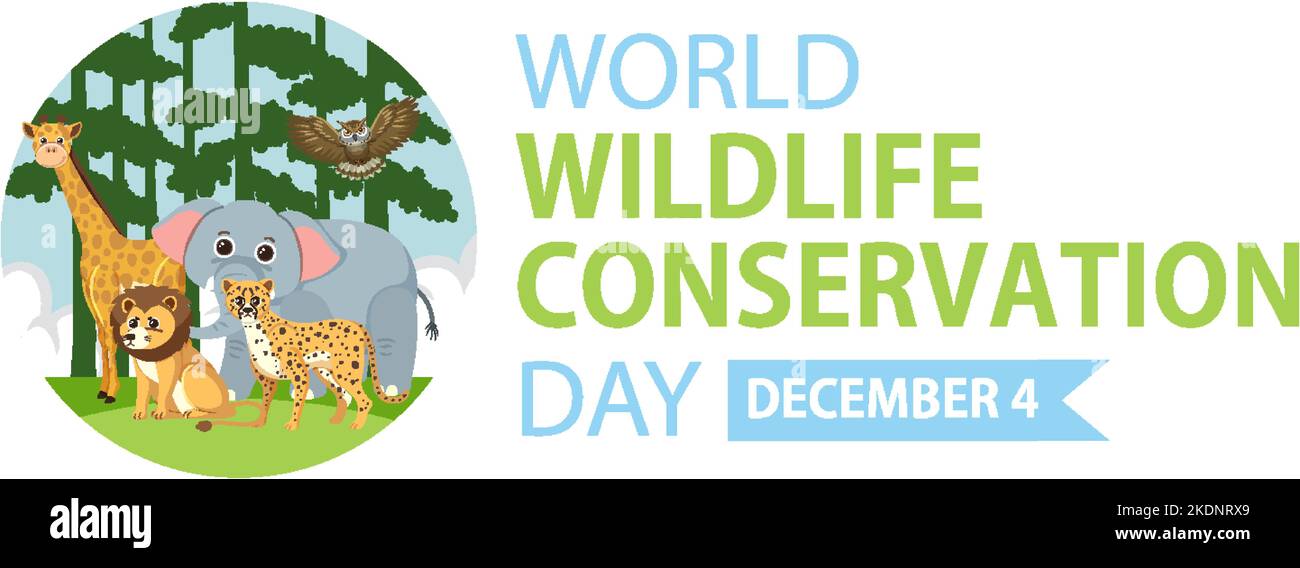 World Wildlife Conservation Day Banner Design illustration Stock Vector ...