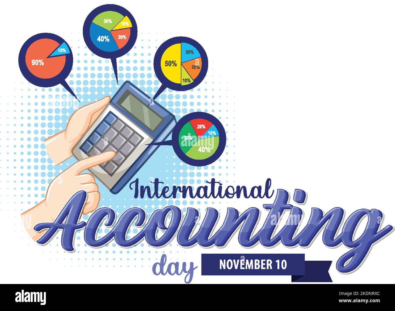 International Accounting Day Logo Design illustration Stock Vector