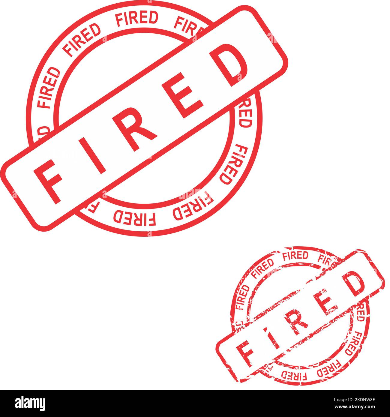fired red stamp sticker in vector format very easy to edit Stock Vector