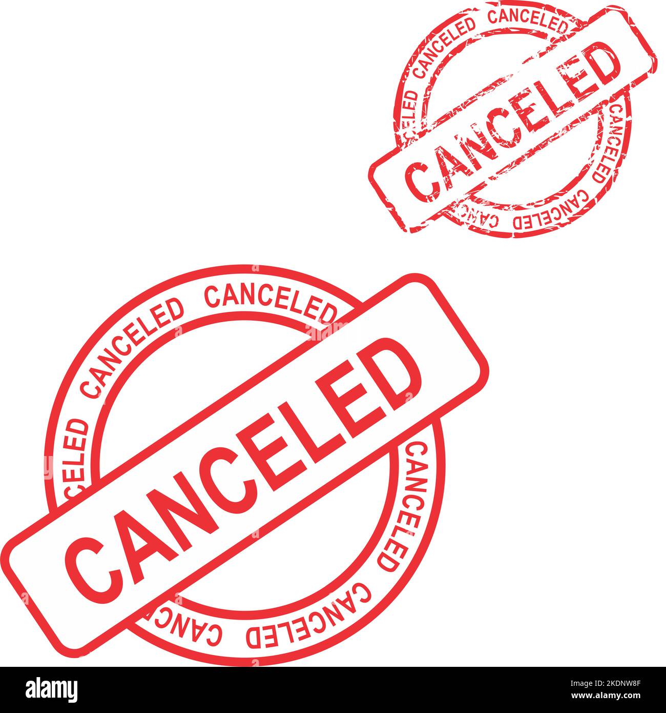 Canceled Red Stamp Sticker In Vector Format Very Easy To Edit Stock ...