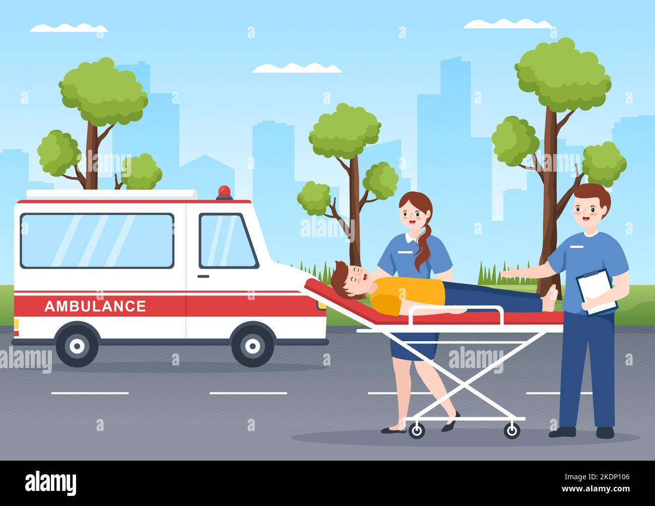 Medical Vehicle Ambulance Car or Emergency Service for Pick Up Patient