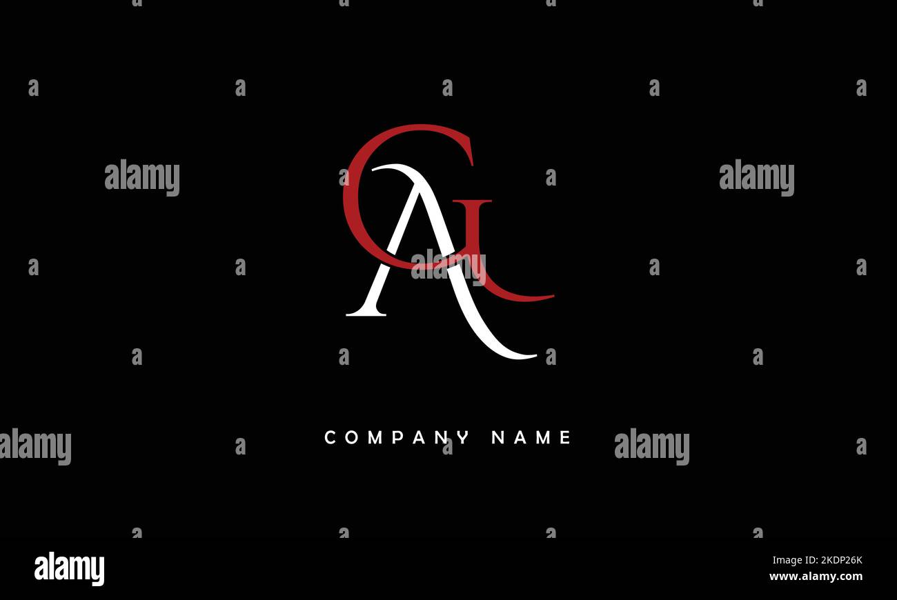 AG, GA Abstract Letters Logo Monogram Stock Vector
