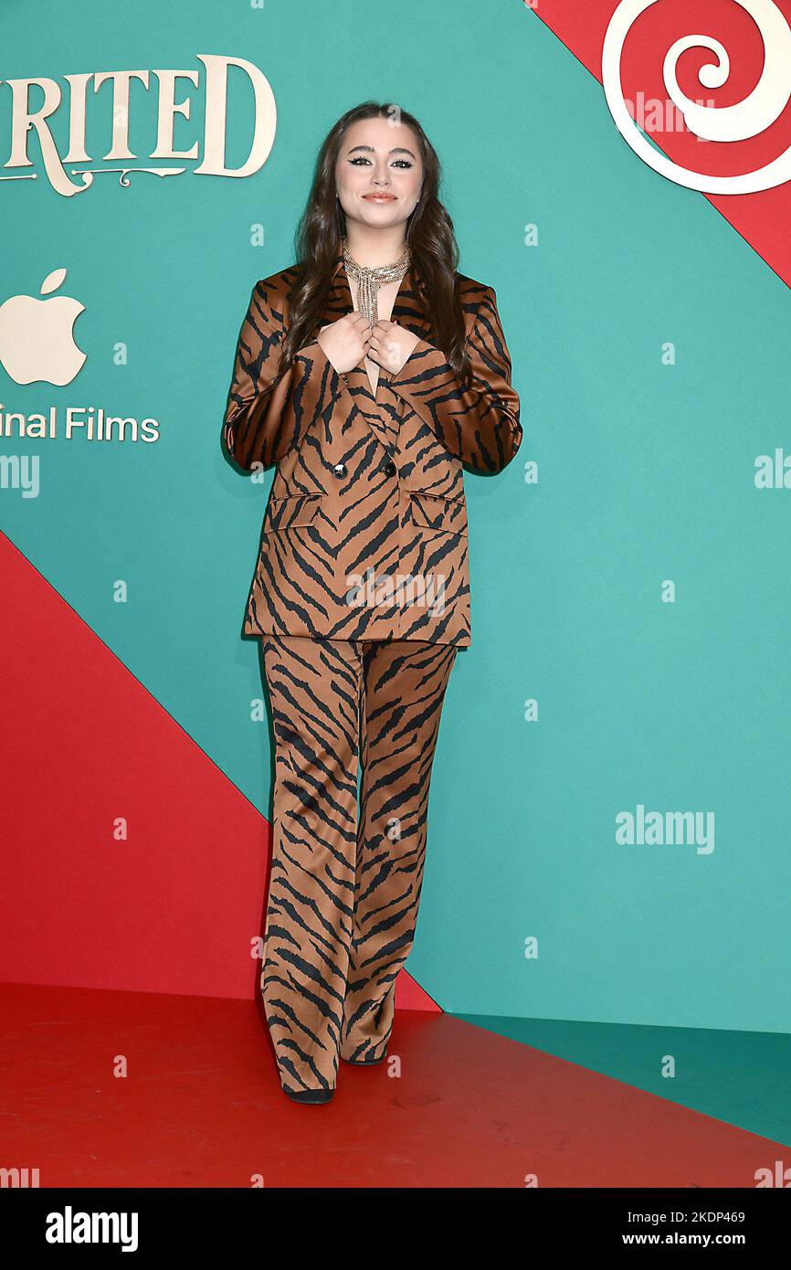 Sky Katz attends the Premiere of Apple Original Film "Spirited" on