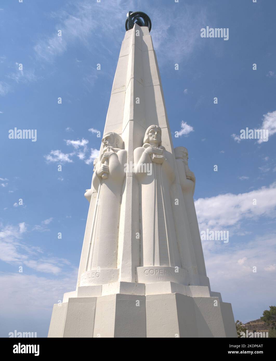 Astronomers Monument at the Griffith Observatory in Los Angeles, California Stock Photo