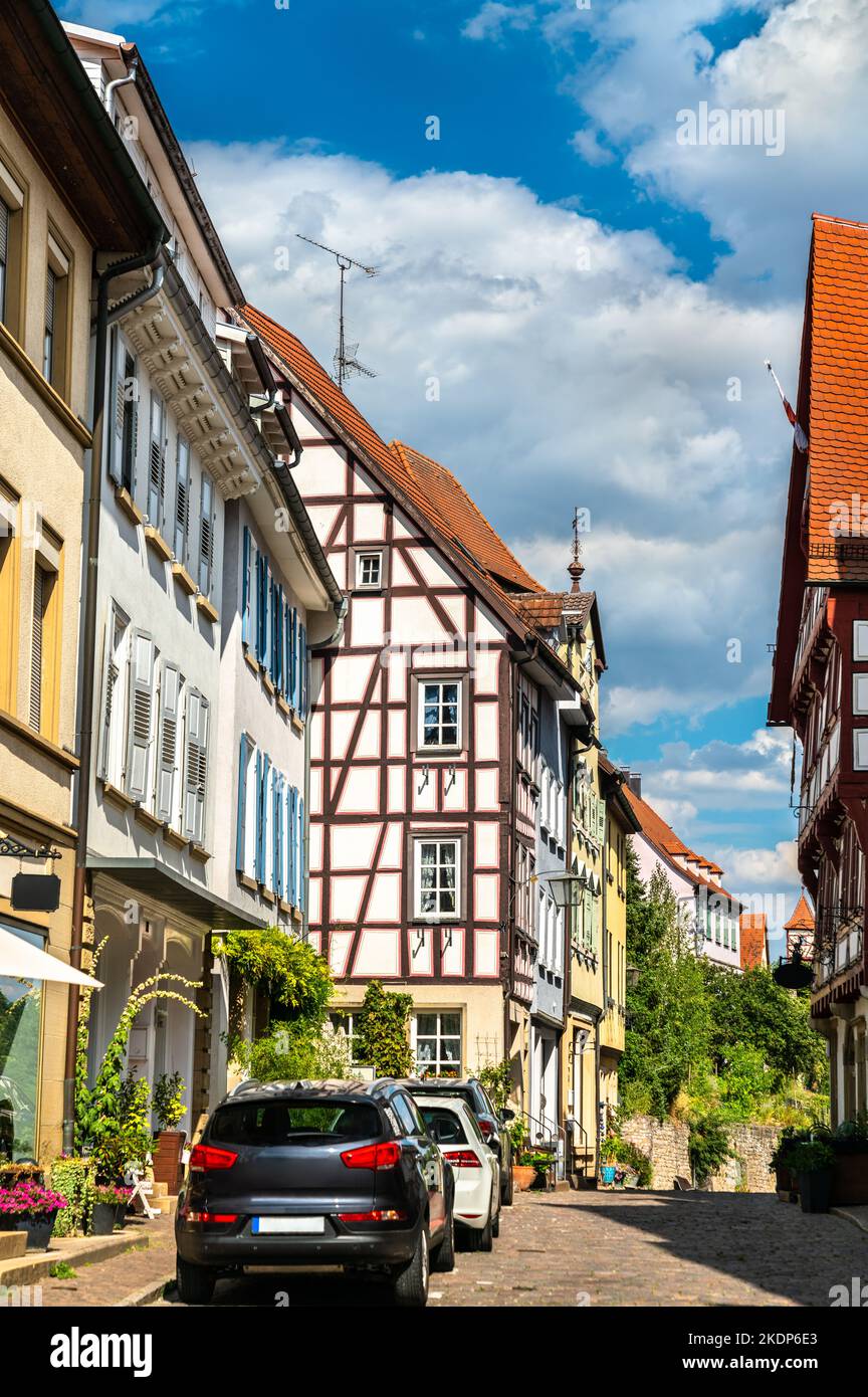 Traditional architecture of Bad Wimpfen near Heilbronn in the Baden-Wurttemberg region of southern Germany Stock Photo
