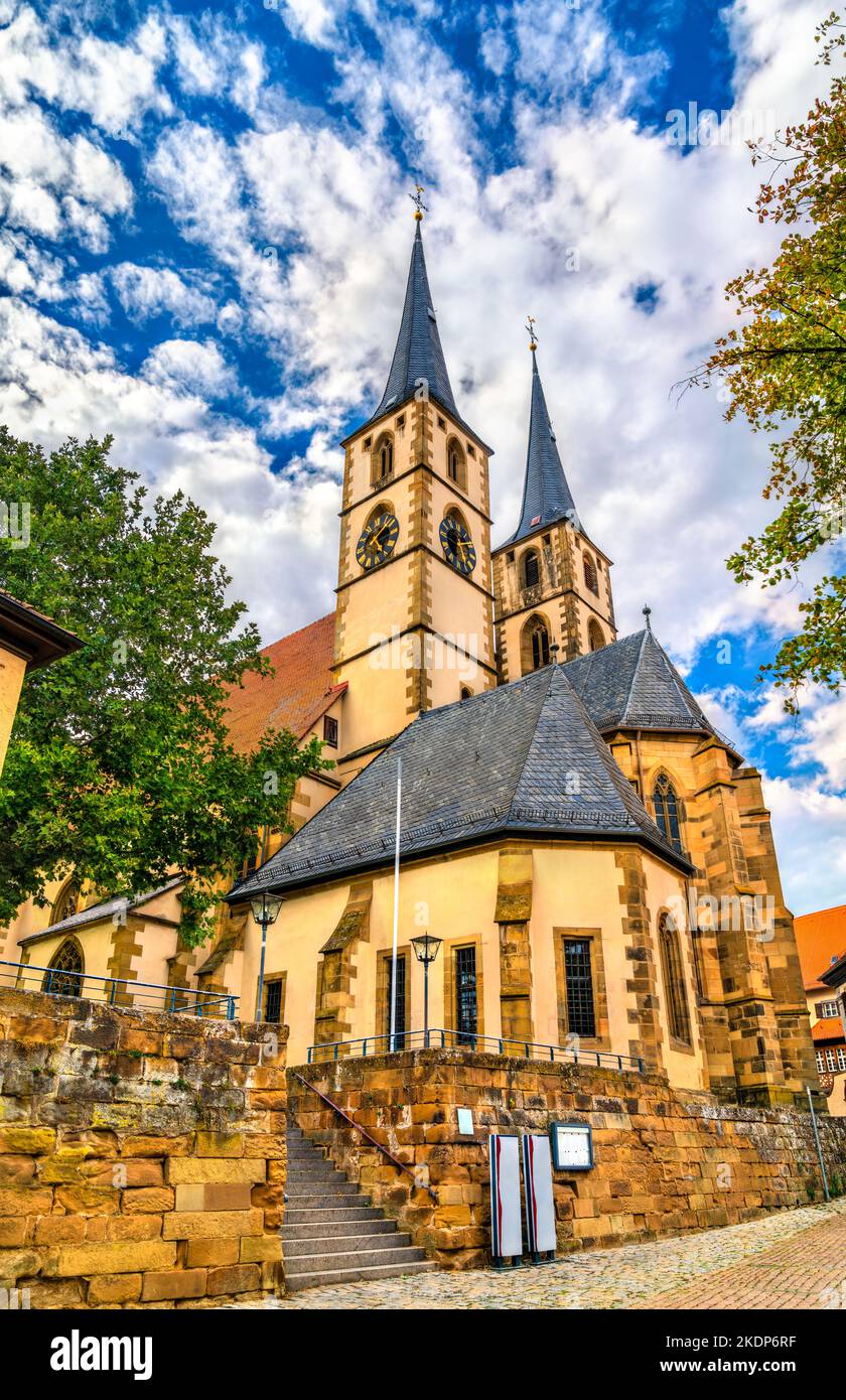 Evangelical Church of Bad Wimpfen near Heilbronn in the Baden-Wurttemberg region of southern Germany Stock Photo