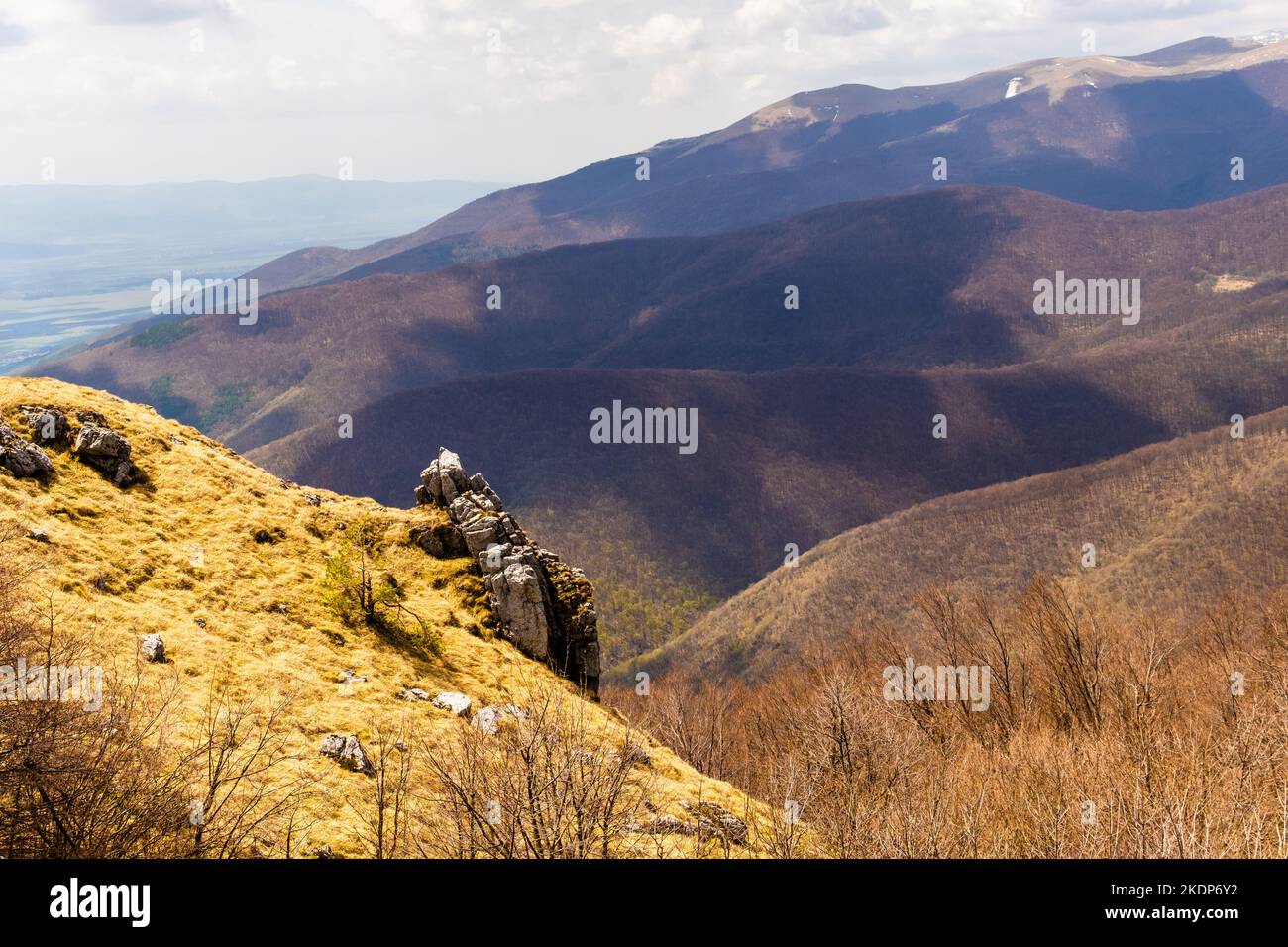 mountain view from Stara planina, the bolkans in Bulgaria Stock Photo