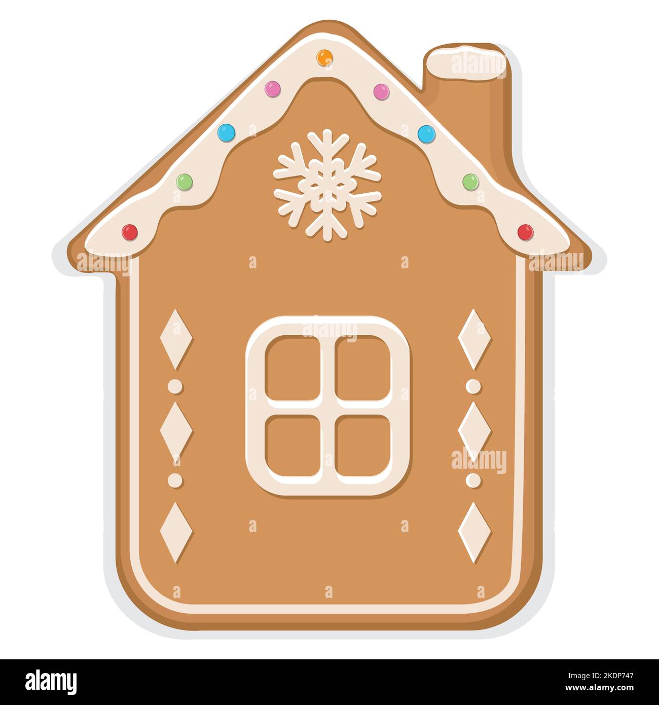 Christmas Gingerbread house, color Vector illustration Stock Vector ...