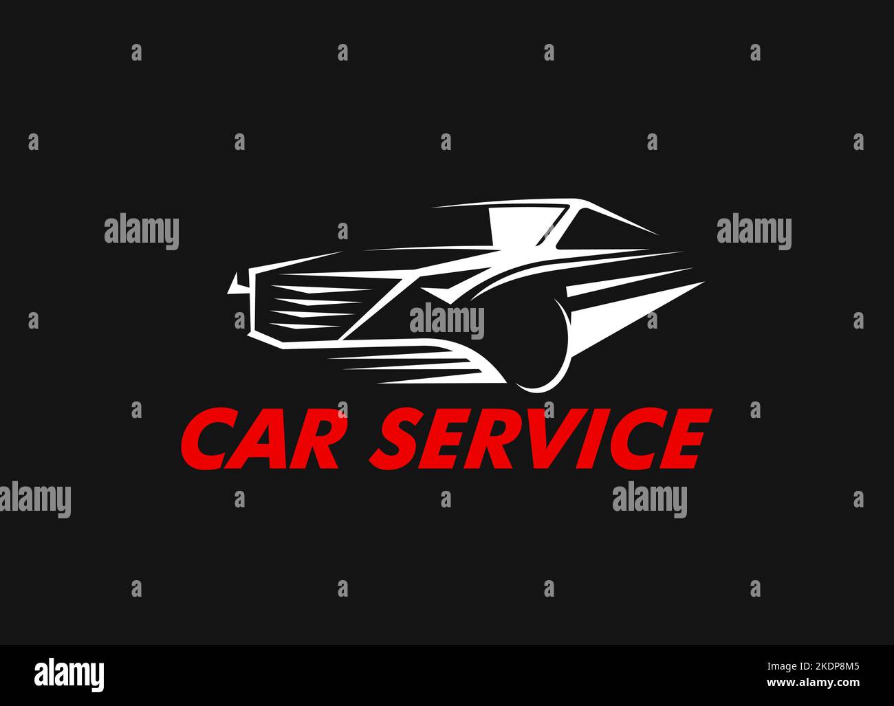 Car service icon, vehicle repair center and mechanic maintenance garage