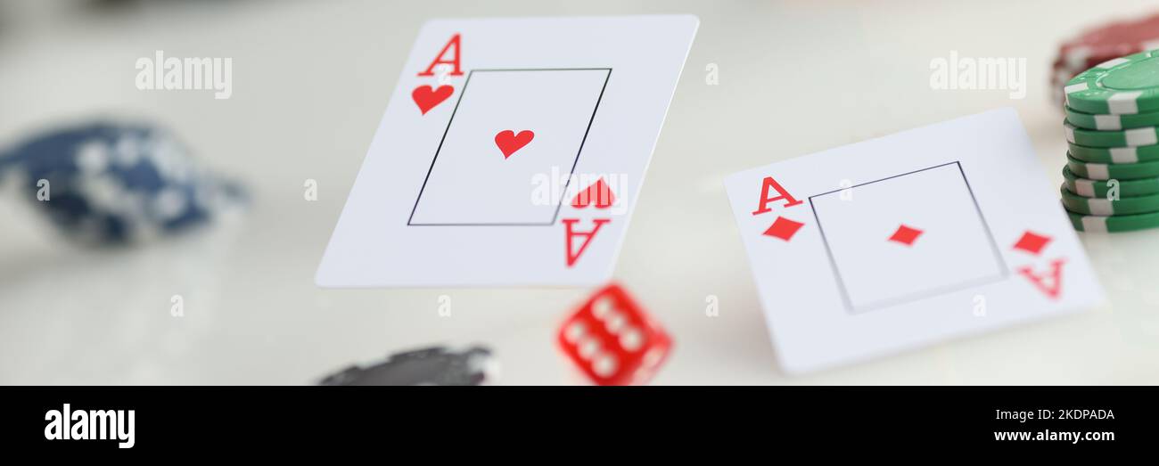 Playing cards for poker game, gamble games and casino Stock Photo - Alamy