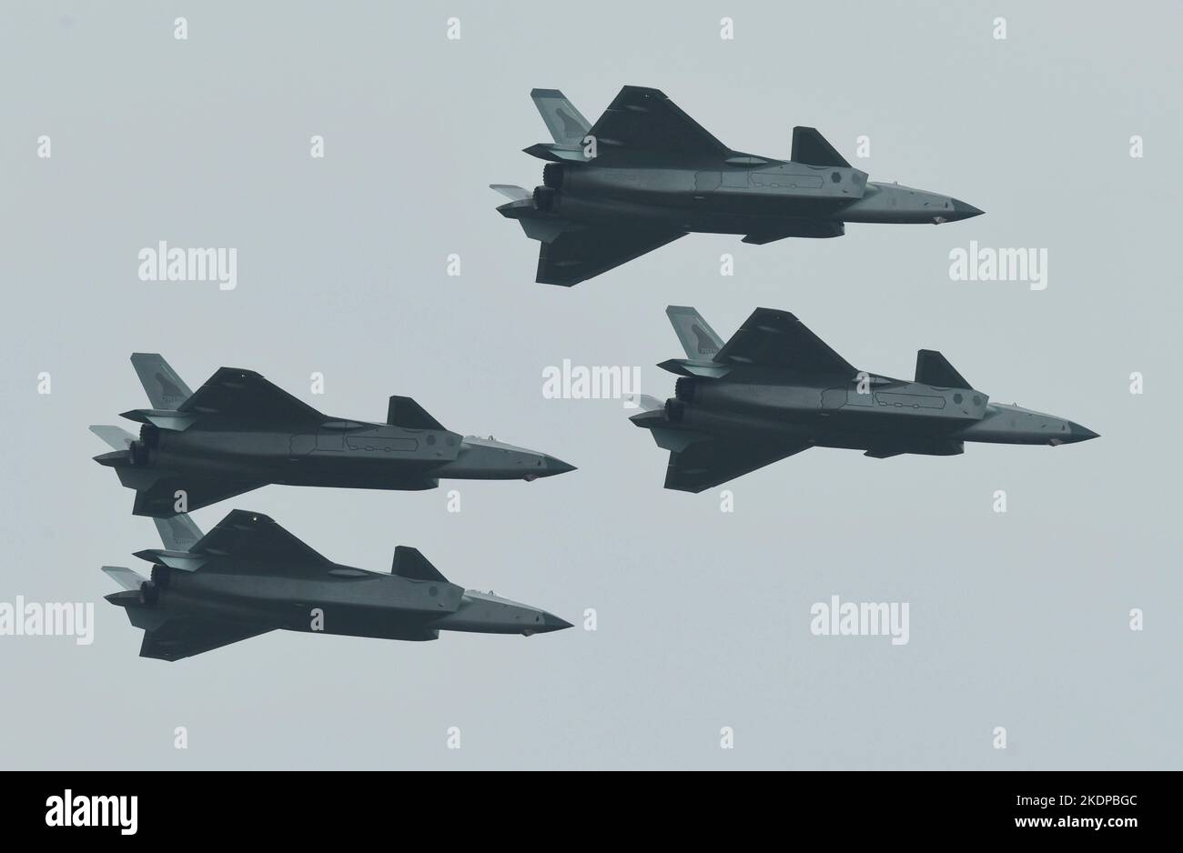 Zhuhai China November 8 2022 Four J 20 Fighter Jets Are Seen In Zhuhai China November 8 2022 Four J 20 Fighter Jets Are Seen In