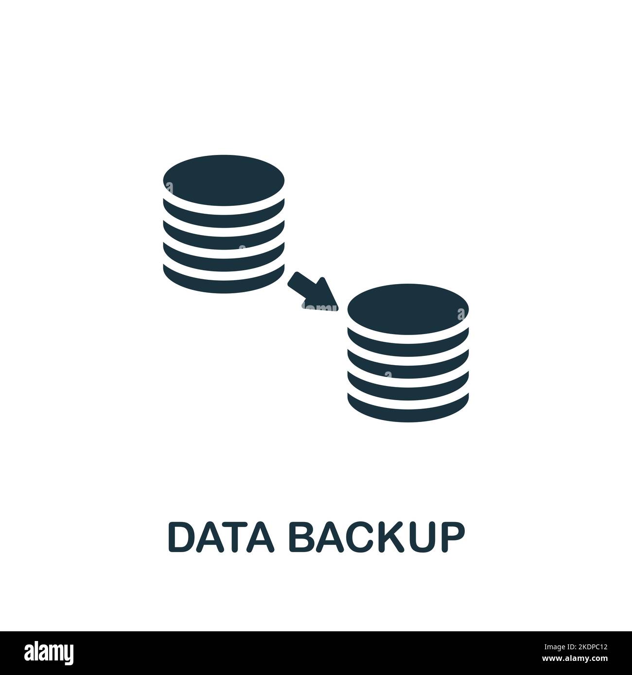 Data Backup icon. Monochrome simple Cyber Security icon for templates ...