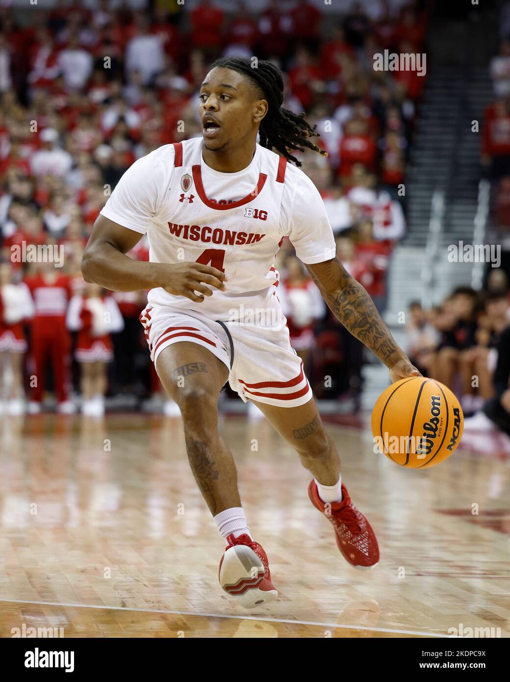 Madison, WI, USA. 7th Nov, 2022. Wisconsin Badgers guard Kamari McGee