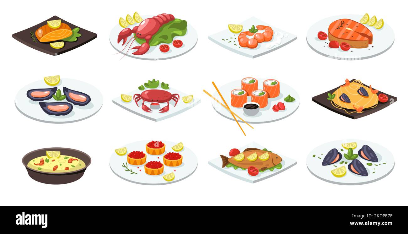 Baked lobster Stock Vector Images Alamy