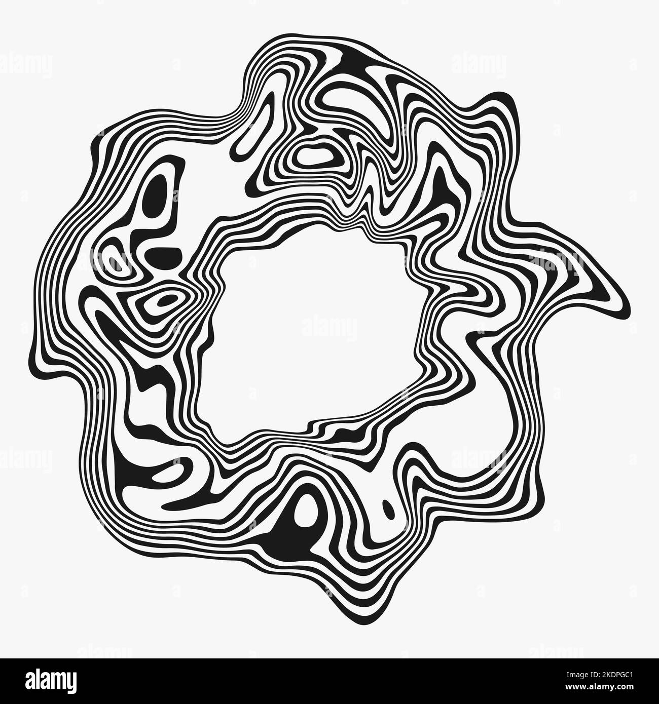 Black and white abstract circle wave design, optical illusion Stock ...