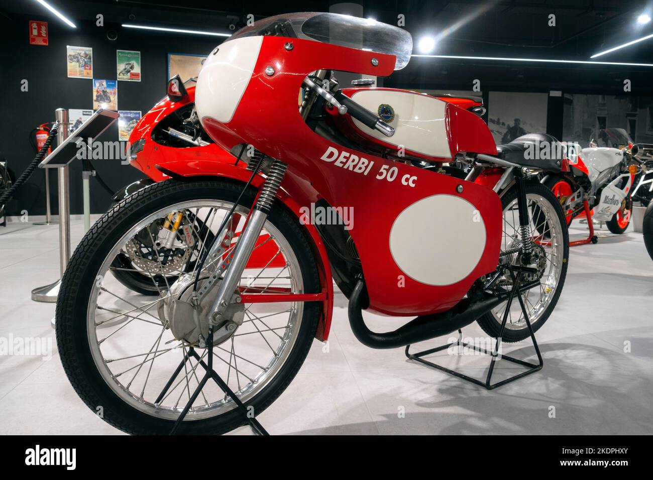 Derbi.model: trophy race client.50 cc.1965.Spain.Motorbike Museum.Canillo.Andorra Stock Photo