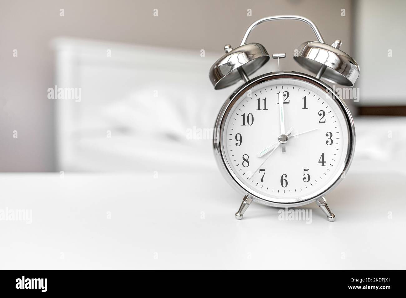 Alarm clock in the bedroom Stock Photo Alamy