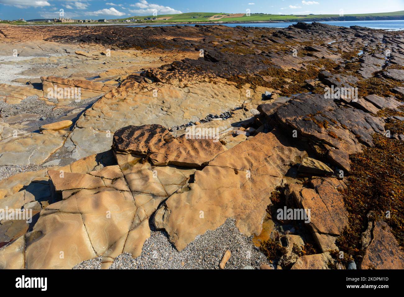 Coastal rock formation, Orkney, UK 2022 Stock Photo