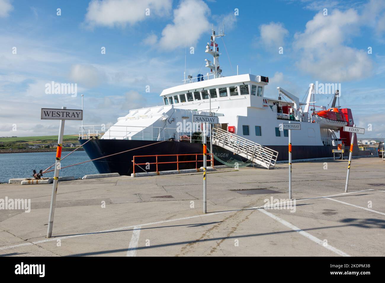 Ferry in port, Kirkwall, Orkney, UK, 2022 Stock Photo