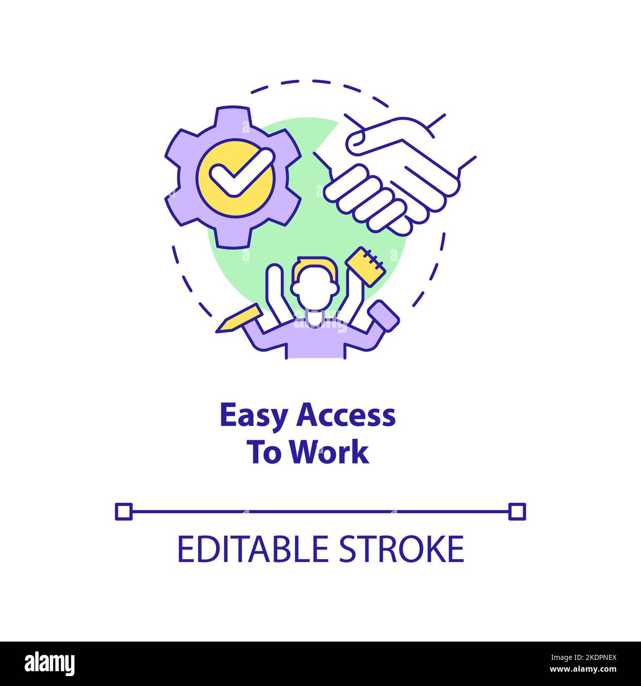 Easy access to work concept icon Stock Vector Image & Art Alamy