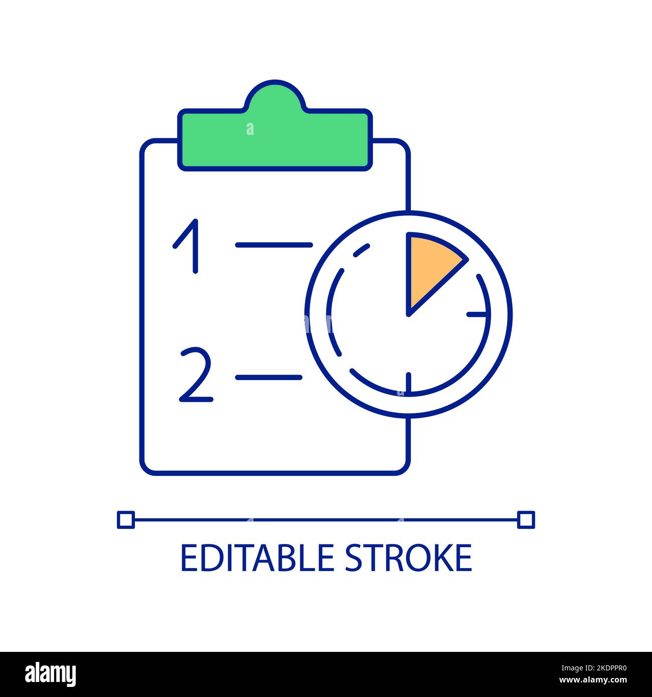 Time management RGB color icon Stock Vector