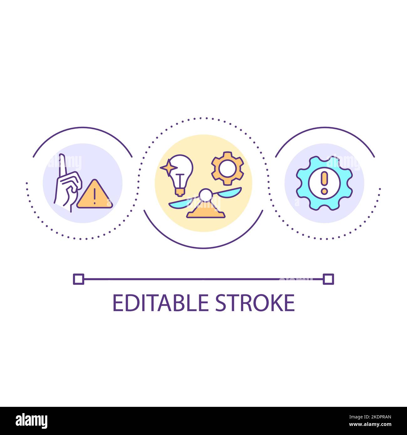Usability importance in digital product success loop concept icon Stock Vector