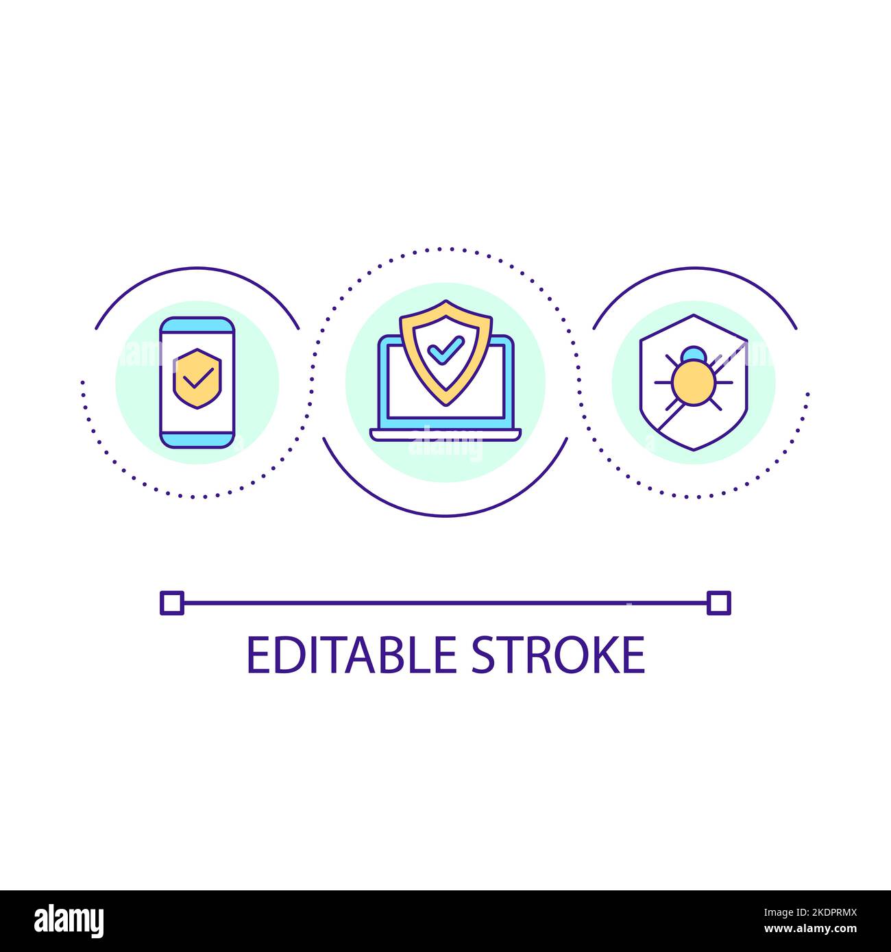 Devices security loop concept icon Stock Vector Image & Art - Alamy
