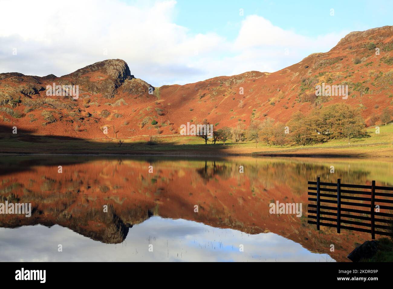 Autumn view over Blea tarn in the lake district, Cumbria, England, UK. Stock Photo
