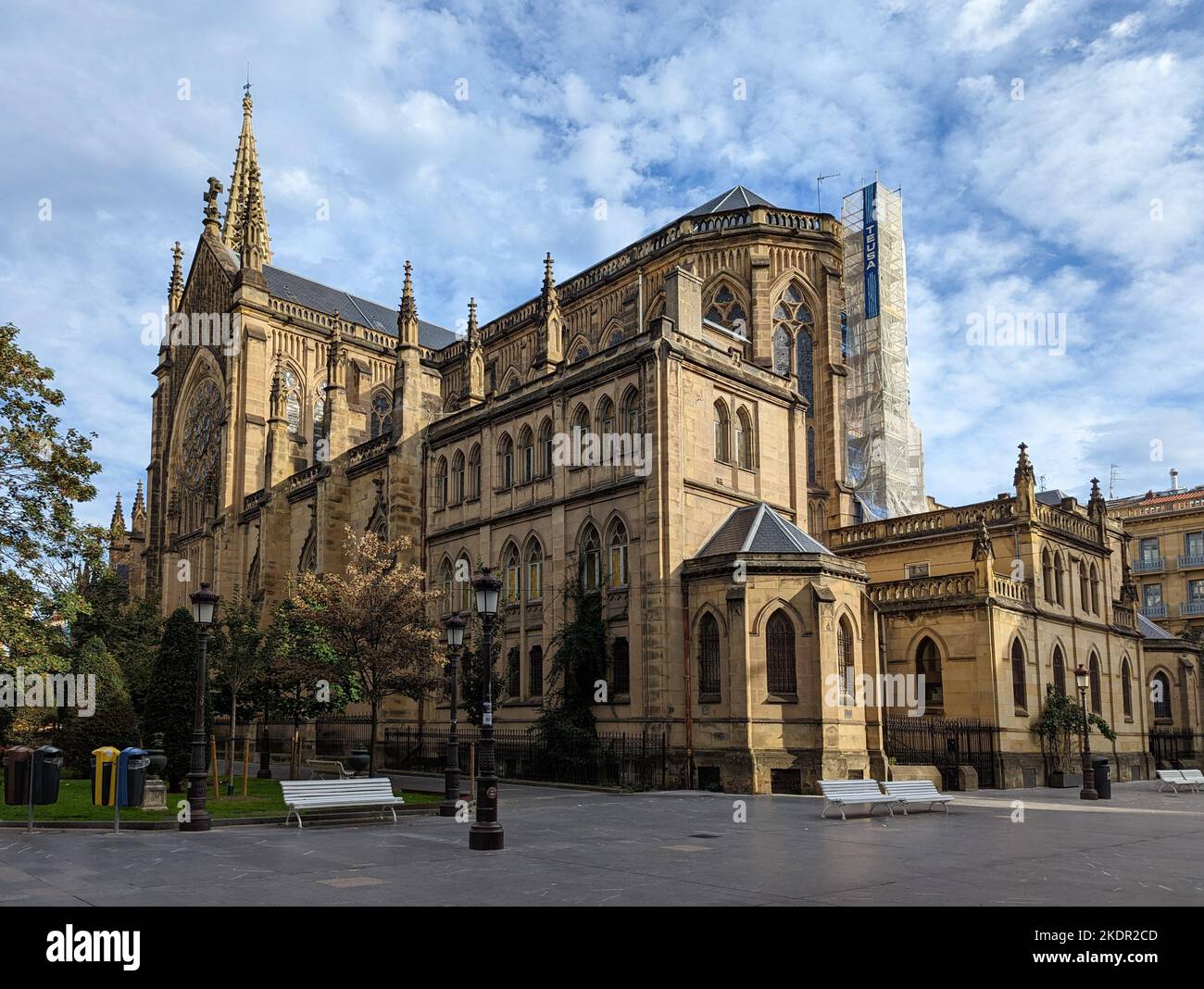 The Good Shepherd of San Sebastián Cathedral in Donostia Stock Photo ...